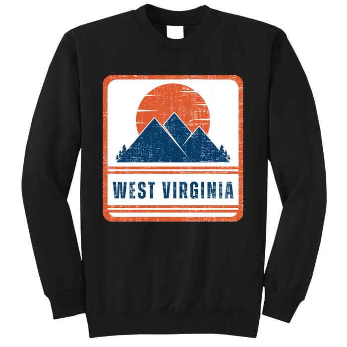 Retro Vintage West Virginia USA Mountain Gift For Men Tall Sweatshirt