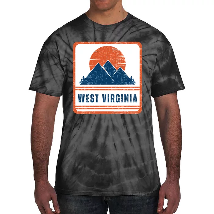 Retro Vintage West Virginia USA Mountain Gift For Men Tie-Dye T-Shirt