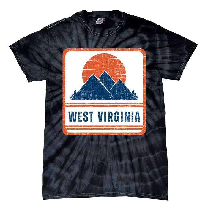 Retro Vintage West Virginia USA Mountain Gift For Men Tie-Dye T-Shirt