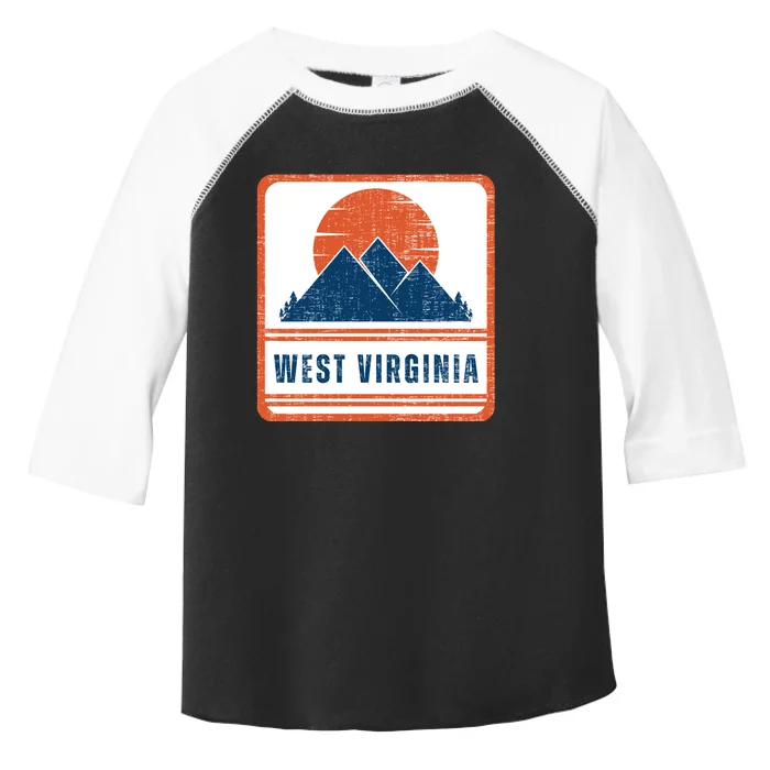 Retro Vintage West Virginia USA Mountain Gift For Men Toddler Fine Jersey T-Shirt