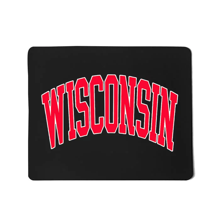 Retro Vintage Wisconsin State Distressed Souvenir Mousepad