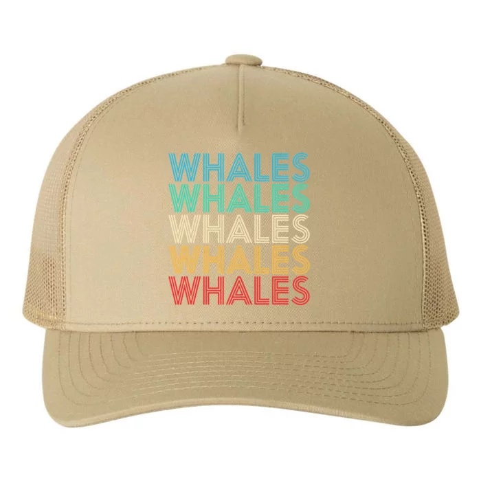 Retro Vintage Whale Yupoong Adult 5-Panel Trucker Hat