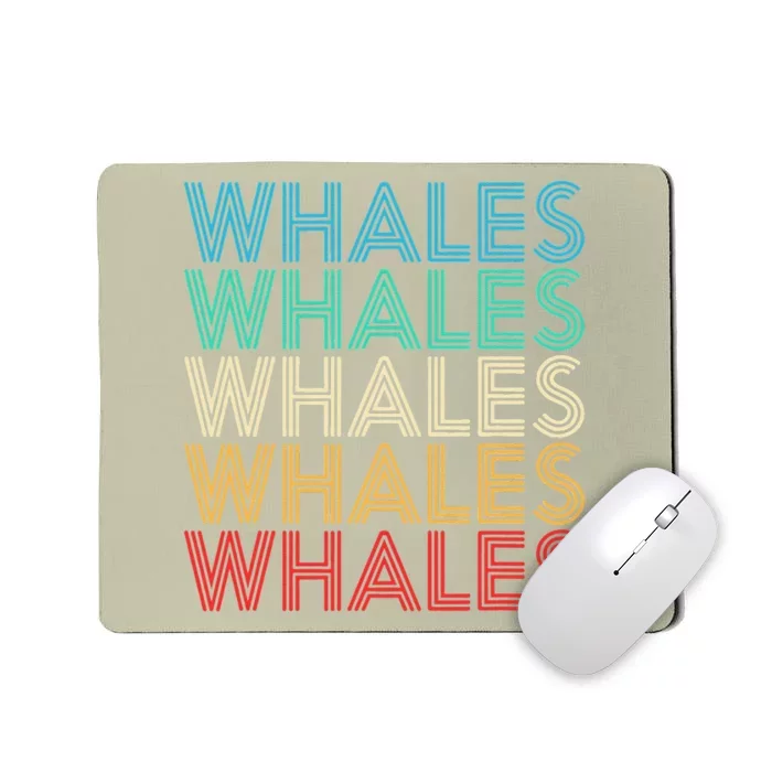 Retro Vintage Whale Mousepad