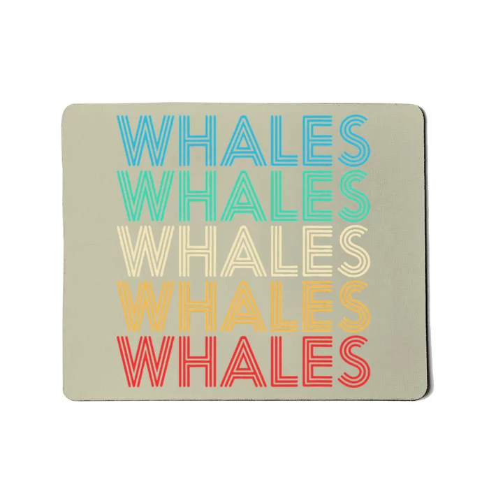 Retro Vintage Whale Mousepad