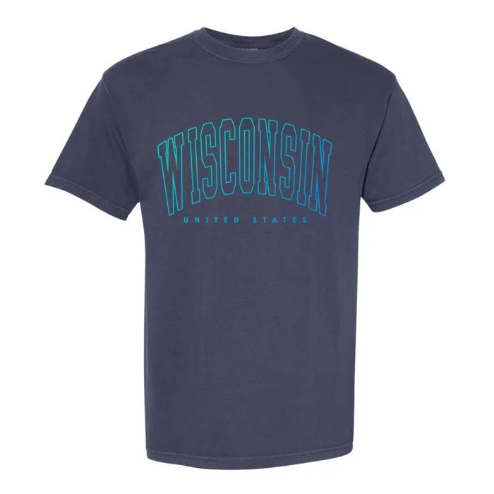 Retro Vintage Wisconsin United States Souvenir Meaningful Gift Garment-Dyed Heavyweight T-Shirt