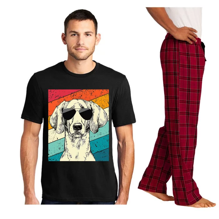 Retro Vintage Weimaraner With Sunglasses Dog Lovers Pajama Set