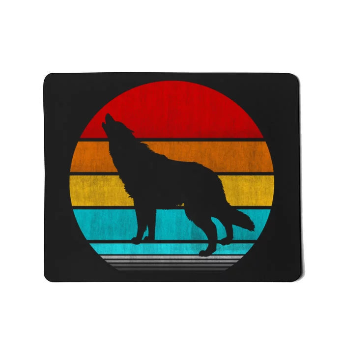 Retro Vintage Wolf Mousepad