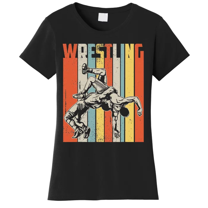 Retro Vintage Wrestling Player Gifts Women's T-Shirt