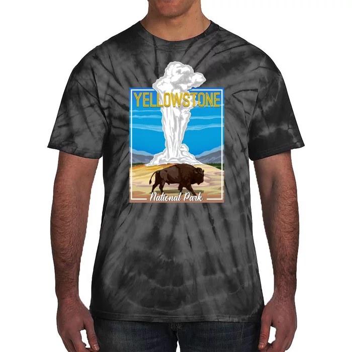 Retro Vintage Yellowstone National Park Tie-Dye T-Shirt