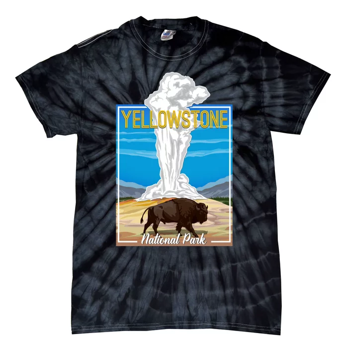 Retro Vintage Yellowstone National Park Tie-Dye T-Shirt