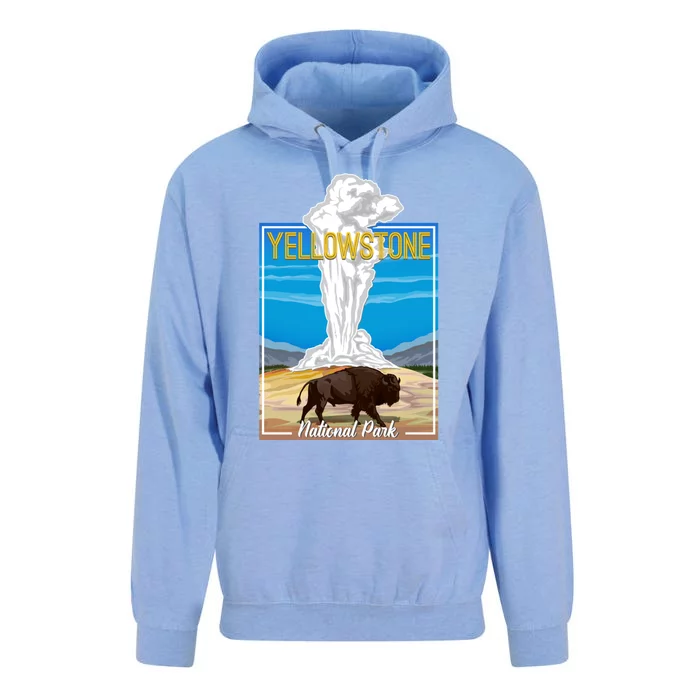 Retro Vintage Yellowstone National Park Unisex Surf Hoodie