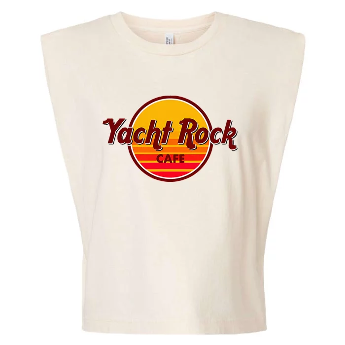 Retro Vintage Yacht Rock Music Cafe Party Boat Garment-Dyed Women's Muscle Tee