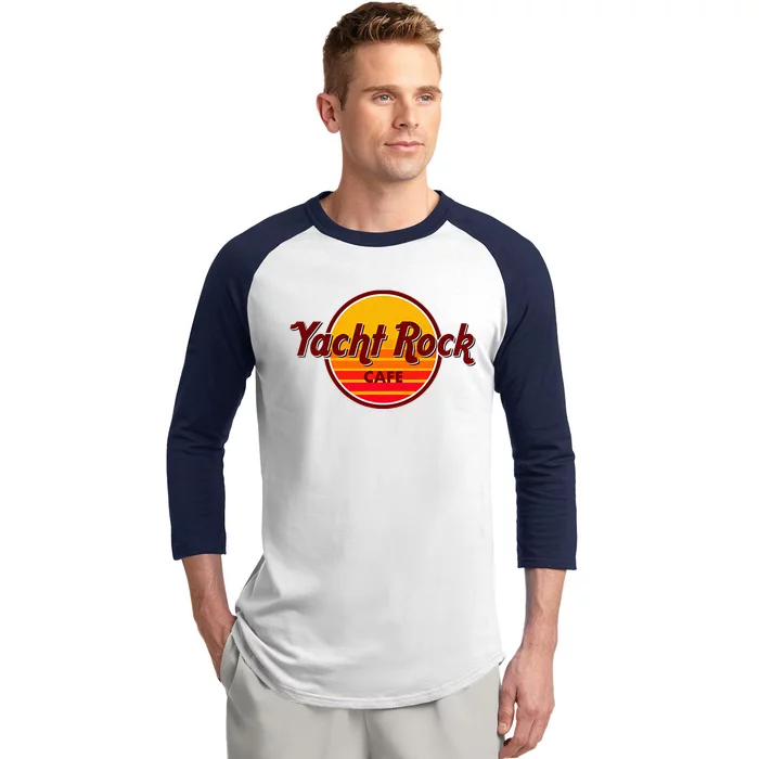 Retro Vintage Yacht Rock Music Cafe Party Boat Baseball Sleeve Shirt