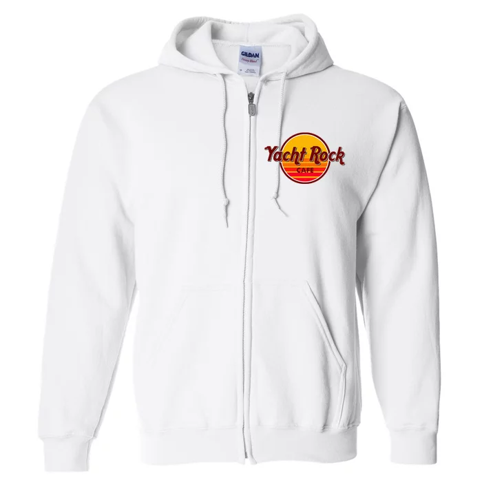 Retro Vintage Yacht Rock Music Cafe Party Boat Full Zip Hoodie