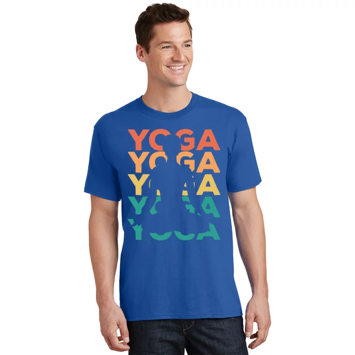 Retro Vintage Yoga Gift For Yogis Gift T-Shirt