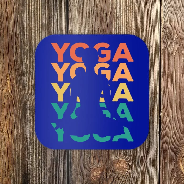 Retro Vintage Yoga Gift For Yogis Gift Coaster