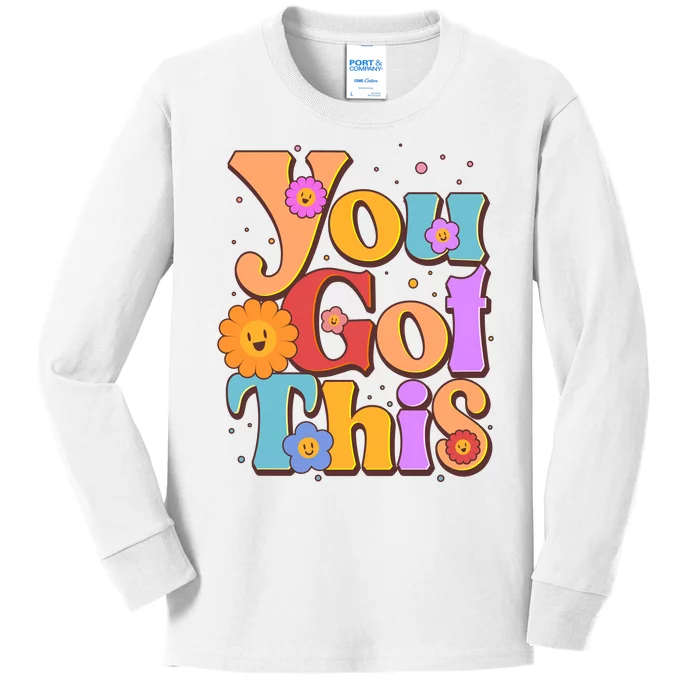 Retro Vintage You Got This Kids Long Sleeve Shirt