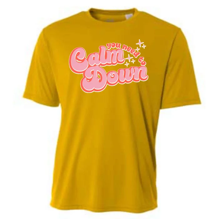 Retro Vintage You Need To Calm Down Cooling Performance Crew T-Shirt