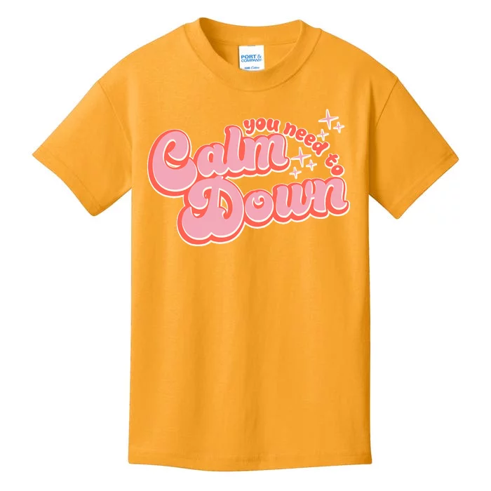 Retro Vintage You Need To Calm Down Kids T-Shirt