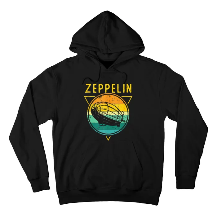 Retro Vintage Zeppelin 70s 80s Dirigible Airship Hoodie