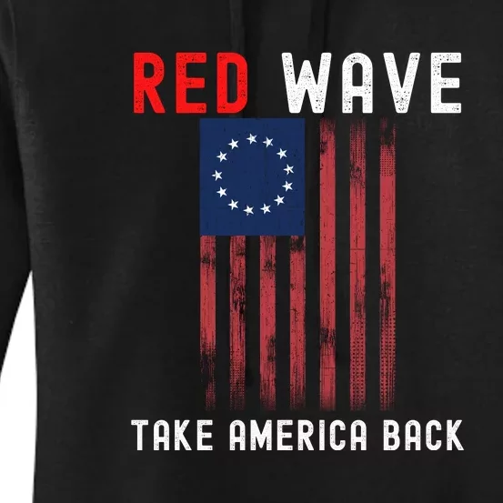 Red Wave 2022 Midterm Election Conservative Republican Women's Pullover Hoodie