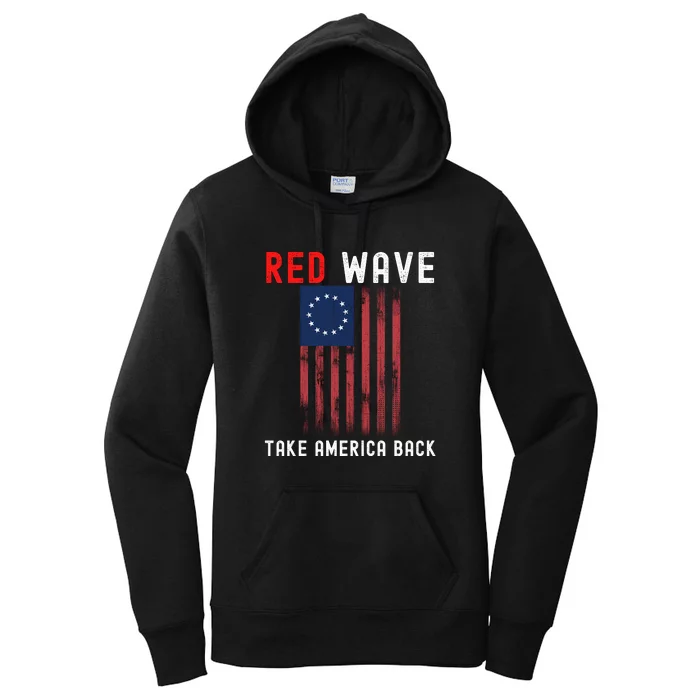 Red Wave 2022 Midterm Election Conservative Republican Women's Pullover Hoodie