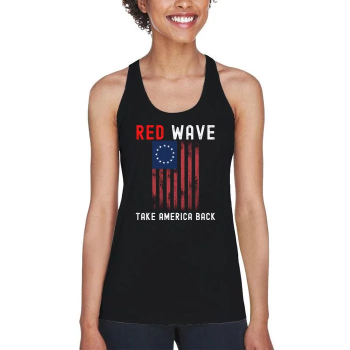 Red Wave 2022 Midterm Election Conservative Republican Women's Racerback Tank