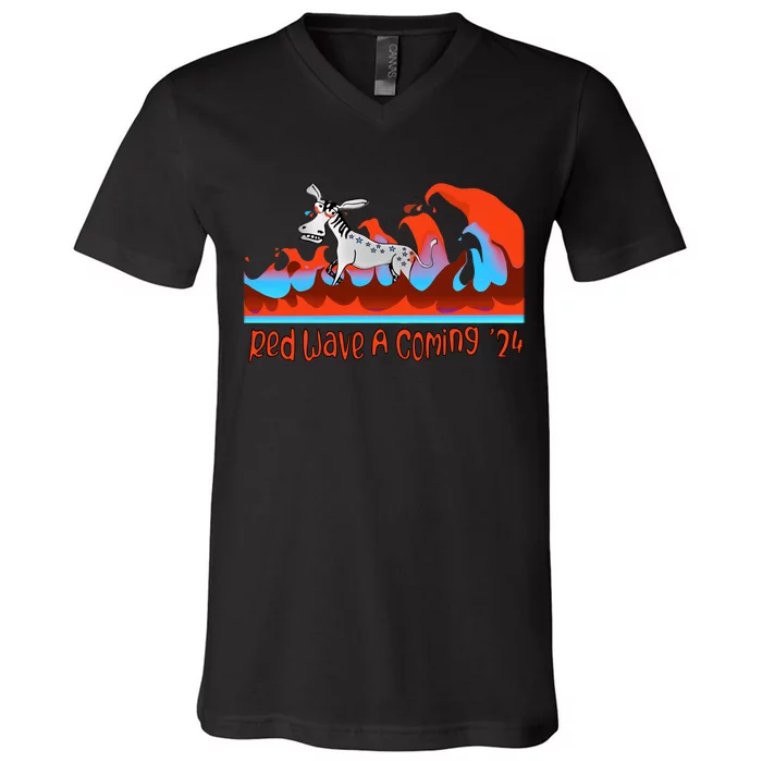 Red Wave 2024 V-Neck T-Shirt