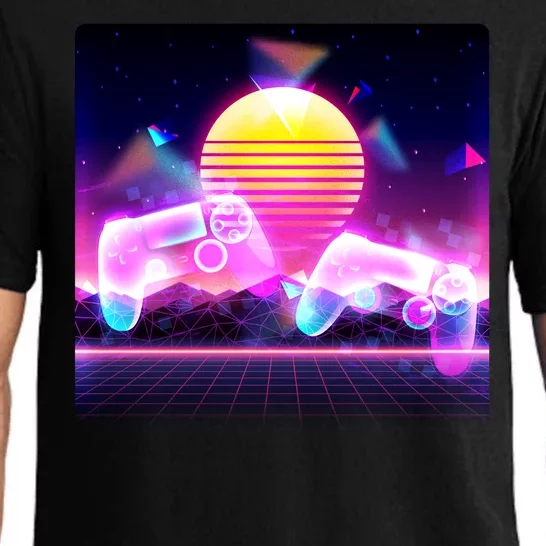 Retro Wave 80's Video Game Controllers Pajama Set