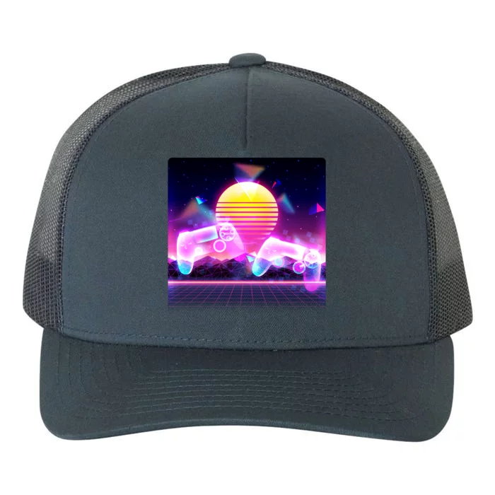 Retro Wave 80's Video Game Controllers Yupoong Adult 5-Panel Trucker Hat