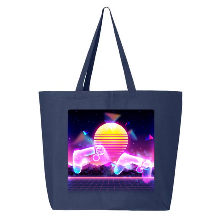 Retro Wave 80's Video Game Controllers 25L Jumbo Tote