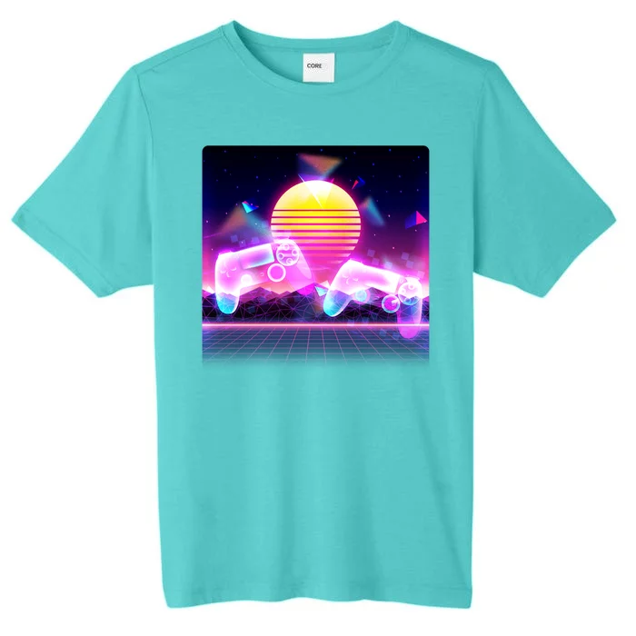 Retro Wave 80's Video Game Controllers ChromaSoft Performance T-Shirt