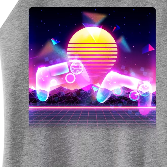 Retro Wave 80's Video Game Controllers Women’s Perfect Tri Rocker Tank