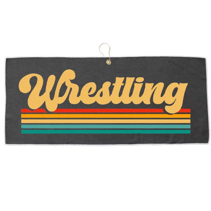 Retro Wrestling Apparel Wrestling Large Microfiber Waffle Golf Towel