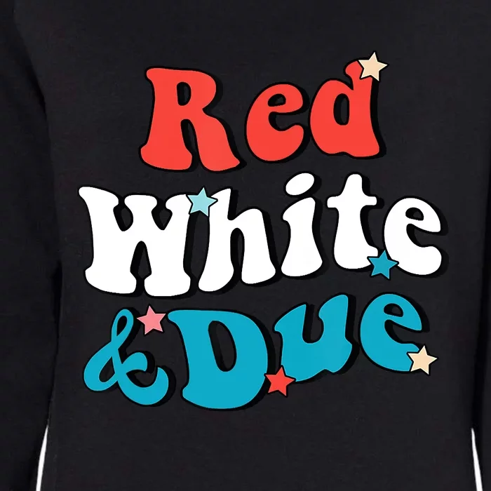 Red White And Due 4th Of July USA Baby Reveal American Womens California Wash Sweatshirt