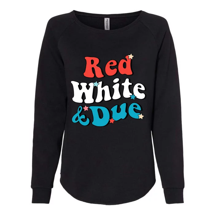 Red White And Due 4th Of July USA Baby Reveal American Womens California Wash Sweatshirt