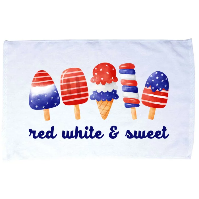 Red White And Sweet 4th Of July Microfiber Hand Towel