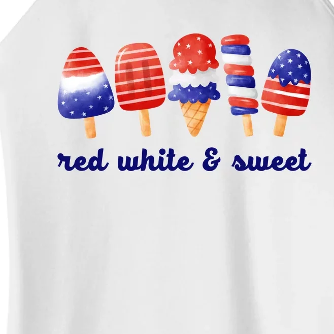 Red White And Sweet 4th Of July Women’s Perfect Tri Rocker Tank