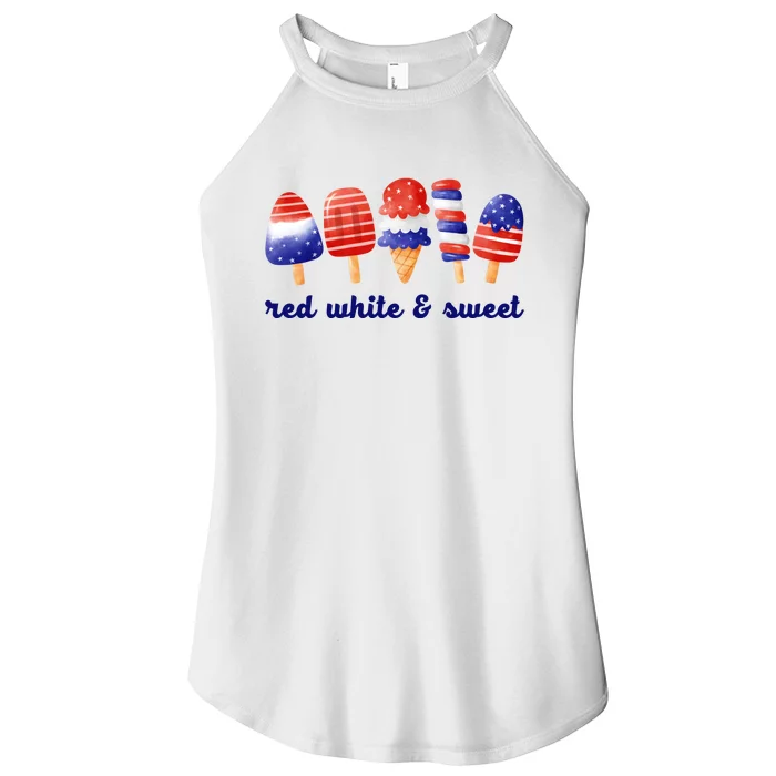 Red White And Sweet 4th Of July Women’s Perfect Tri Rocker Tank