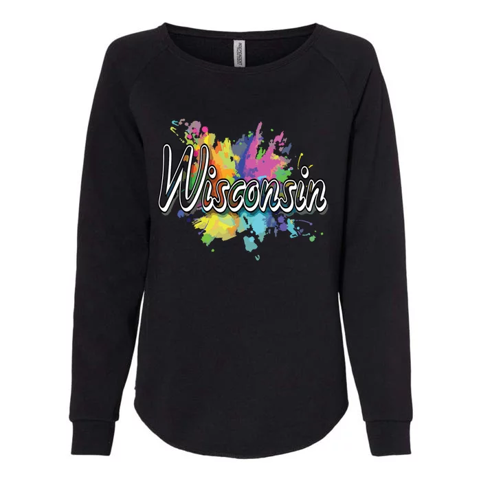 Retro Wisconsin Apparel For Women Wisconsin Womens California Wash Sweatshirt