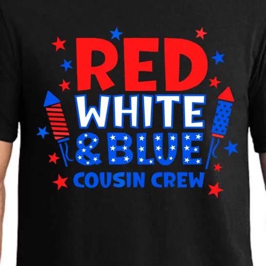 Red White And Blue Cousin Crew 4th Of July Independence Day Gift Pajama Set