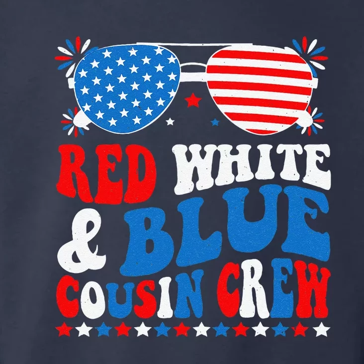 Red White And Blue Cousin Crew 4th Of July American Flag Toddler Hoodie