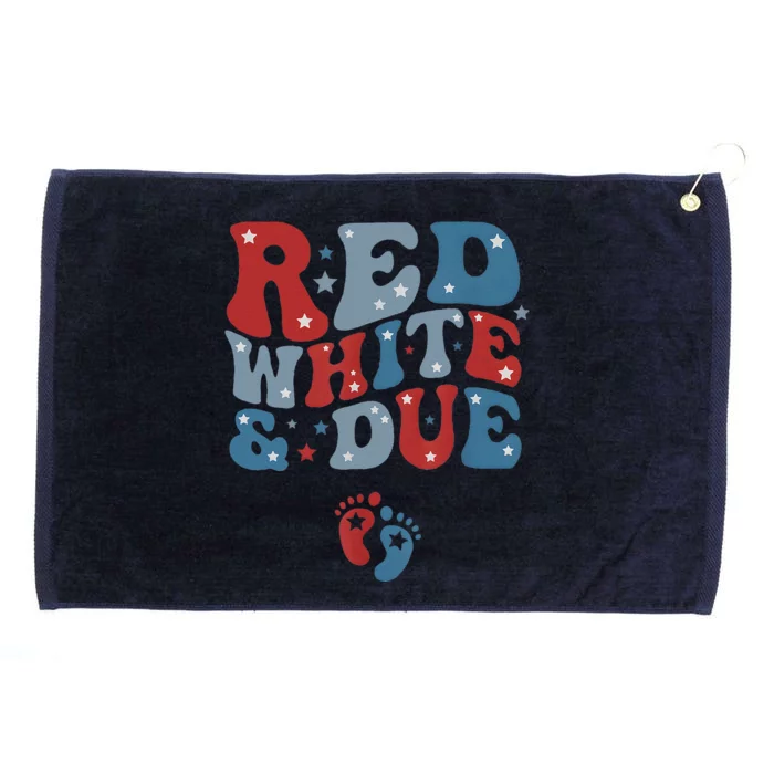 Red White And Due 4th Of July Usa Baby Reveal American Mommy Grommeted Golf Towel