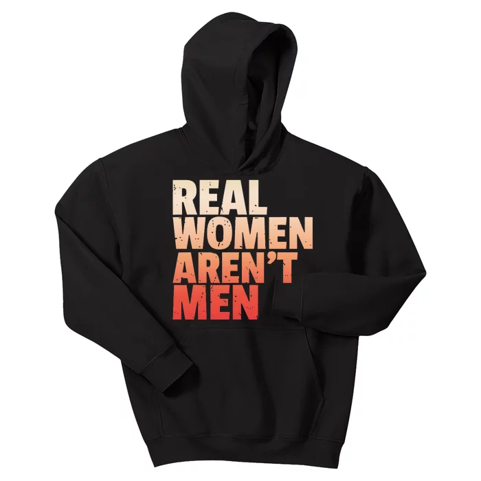 Real Wo Aren't Man Wo's Rights Bold Statement Vintage Kids Hoodie