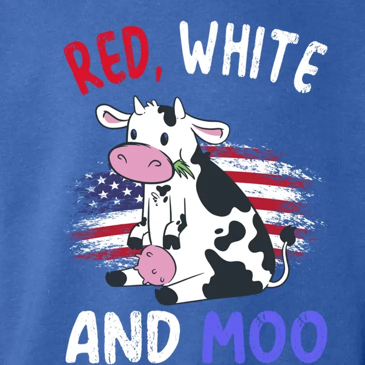 Red White And Moo Cow 4th Of July Patriotic Cool Gift Toddler Hoodie