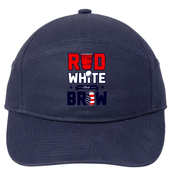 Red White And Brew 7-Panel Snapback Hat