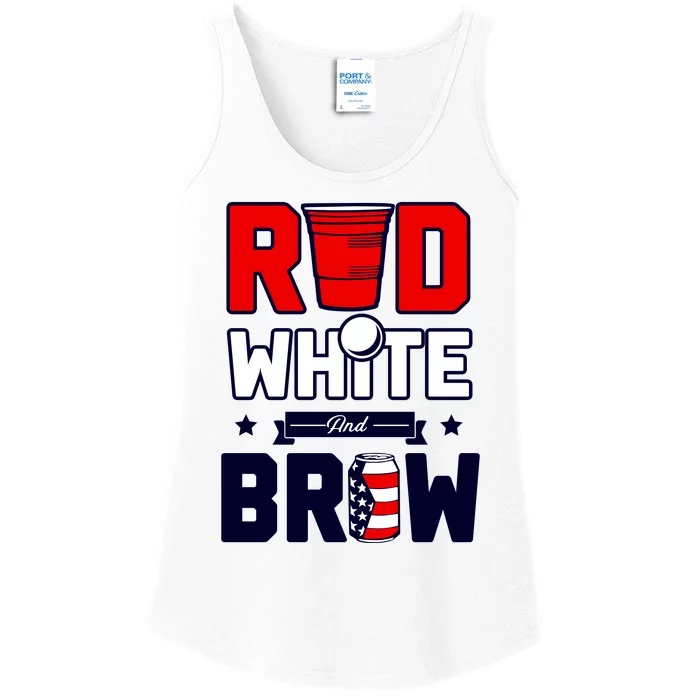 Red White And Brew Ladies Essential Tank