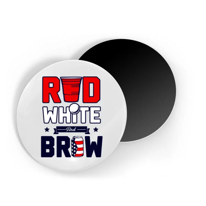 Red White And Brew Magnet