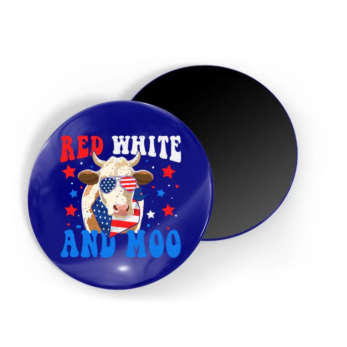 Red White And Moo Cow Gift Magnet