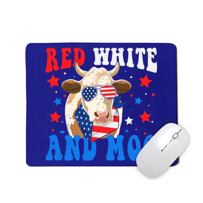 Red White And Moo Cow Gift Mousepad